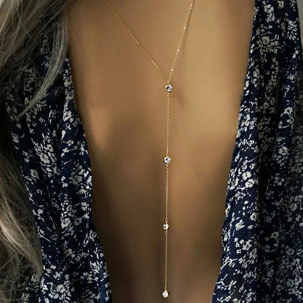 NEW CRYSTAL BACK NECKLACE